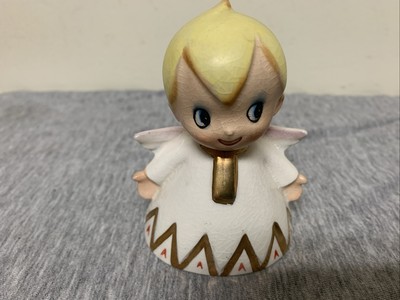 Vintage Lefton Porcelain Christmas Angel Boy Bell Japan