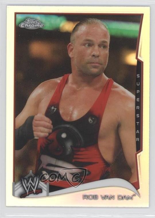 2014 Topps Chrome WWE Refractor Rob Van Dam #41 6yt