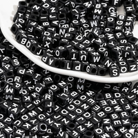 1000Pcs Schwarz Buchstabenperlen Zum AuffäDeln A-Z WüRfelperlen Alphabet Perlen