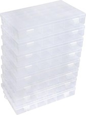 8 PCS 36 Grids Bead Organizer Box Plastic Box Clear Box Organizer 3600 Tackle