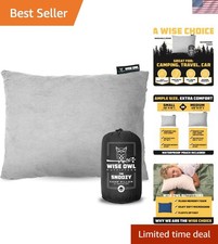 Portable Memory Foam Camping Pillow with Washable Cover – Lightweight & Compact