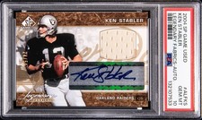Ken Stabler Signed 2004 Upper Deck SP Game Used Legendary Fabrics 24/50 (PSA 10)