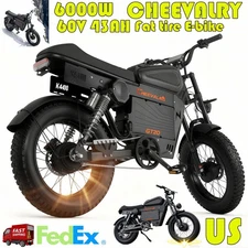 20" Fat tire Electric Motorcycle 6500W 52V 32AH Warrior E Dirt Bike CHEEVALRY