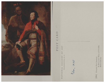 Kunstpostkarte Benjamin WEST Colonel Guy Johnson National Gallery Washington Vtg