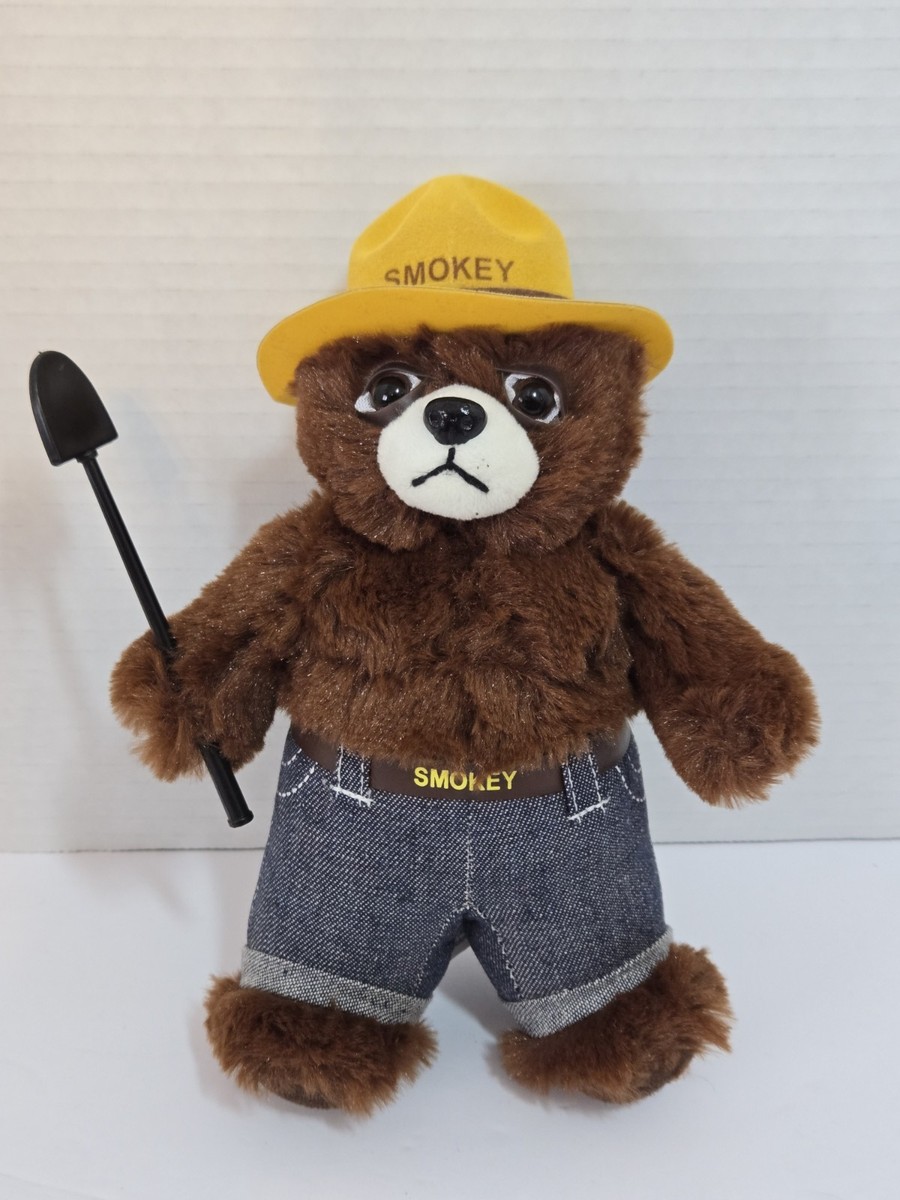 Vintage Smokey The Bear Stuffed Animal Plush Toy Doll With Shovel