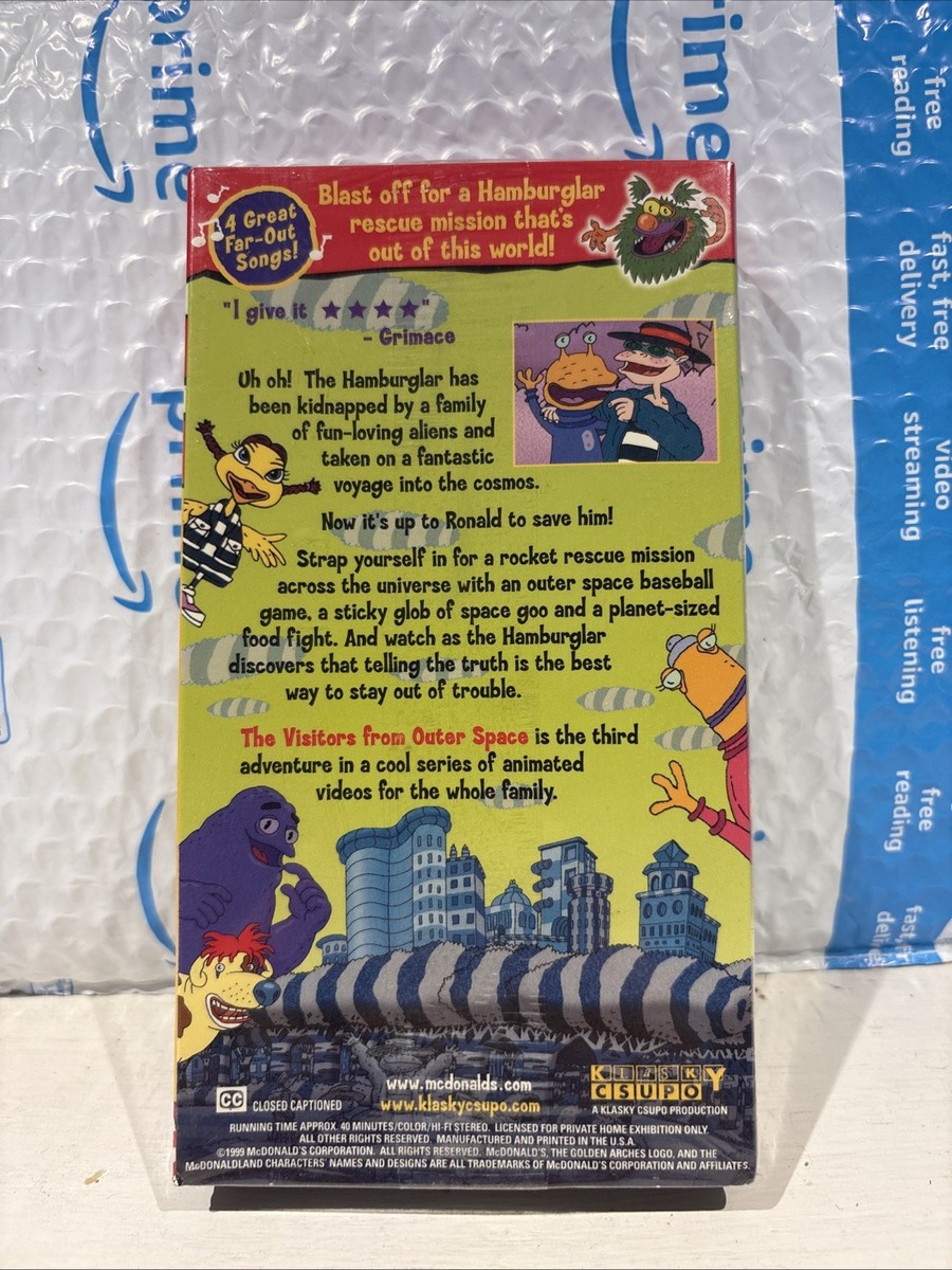 McDonald's Wacky Adventures of Ronald McDonald VHS The Visitors