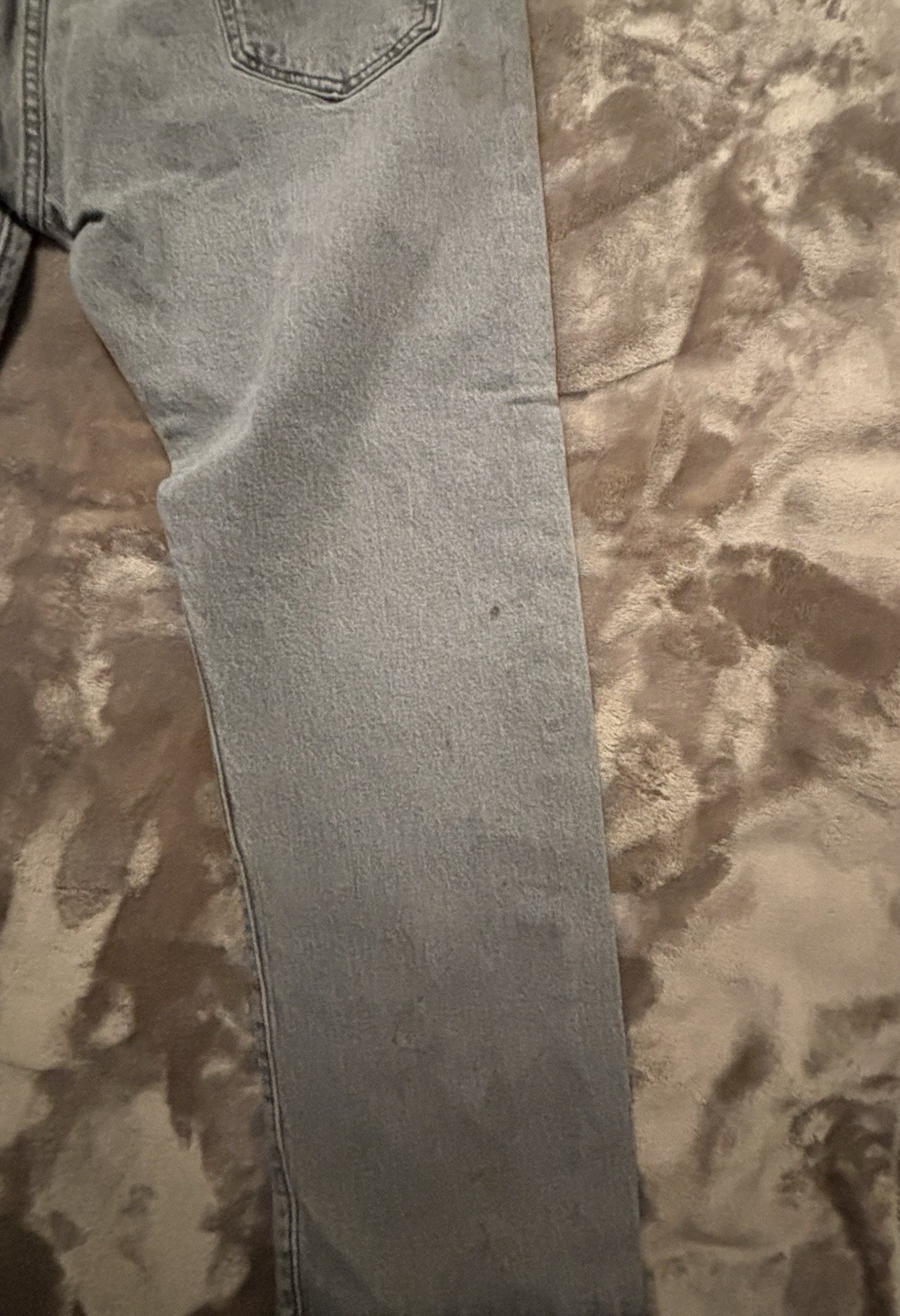 Levi's Jeans Men’s Size 38 Light Gray 501 Button Fly Relaxed Fit Jeans thumbnail 12