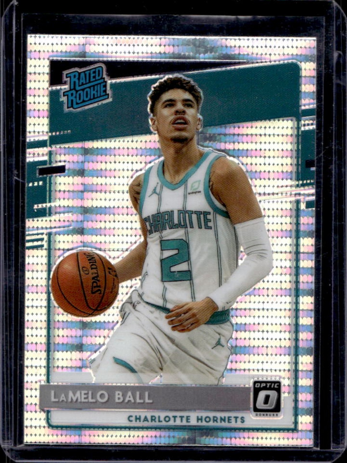 2020-21 Donruss Optic LaMelo Ball Silver Pulsar Rookie RC #153 Hornets