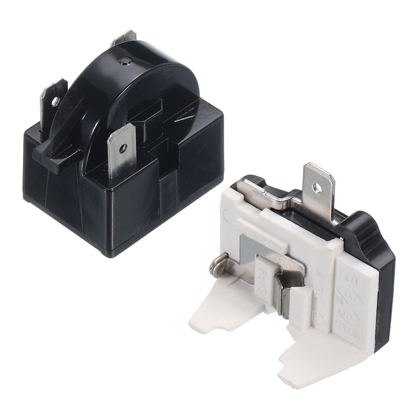 Refrigerator PTC Starter Relay 3 Pin 4.7 Ohm Overload Protector 1/2HP
