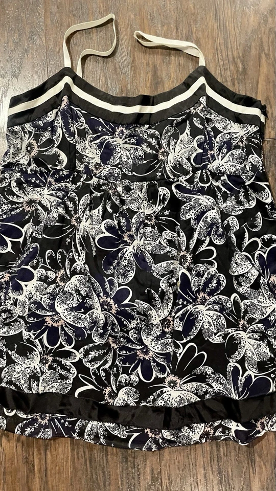 Blusa para mujer MARC JACOBS mediana negra con tirantes florales Foto 4 de 4
