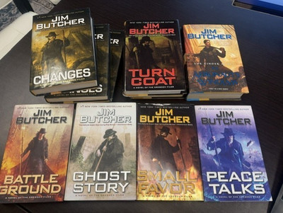 Jim Butcher  The Dresden Files 10 Book Lot 1st/Early Ed Fantasy Hardcover VG+