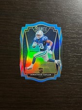 JONATHAN TAYLOR 2020 Panini Select Light Blue Prizm Die-Cut Rookie RC Card #153. rookie card picture