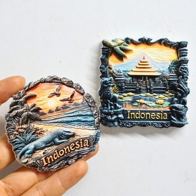 Indonesien 3D Harz Kühlschrankmagnet Zuhause Küche Werkzeuge Weltreise Souvenir Geschenk