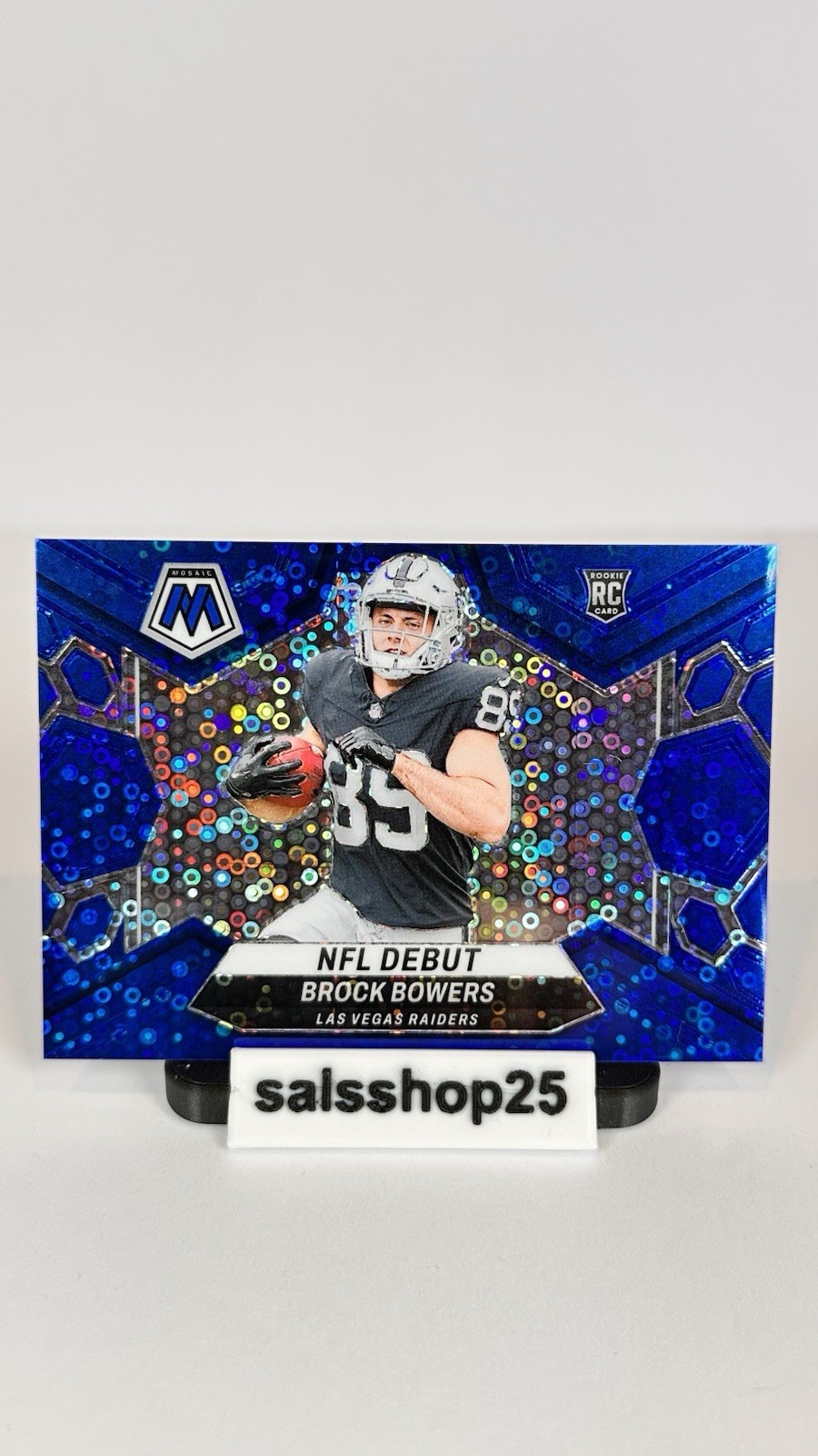 2024 Panini Mosaic NFL Debut Brock Bowers #286 Blue No Huddle /75