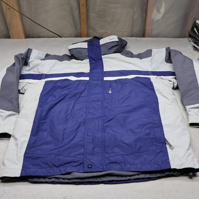 Columbia Jacket Men Large Blue Insulated Wind Rain Winter Removable Liner 3in1
