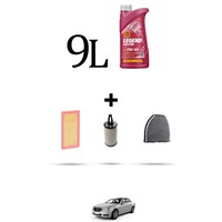 Hoffcar Wartungskit 3 Filter Und 9L ÖL FüR Mercedes Klasse E (W212) 500 Blueef