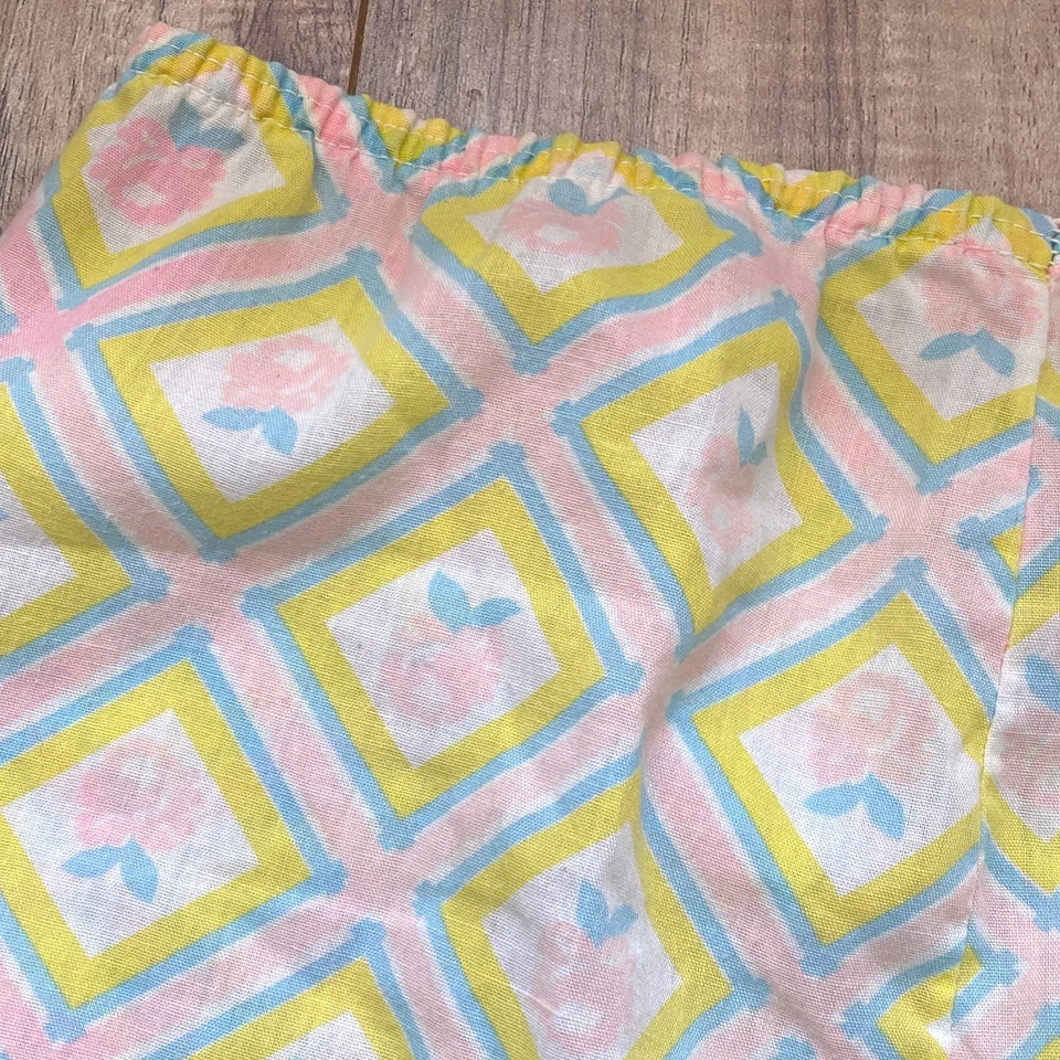 De Colección Años 60 Neón Floral Bloomer Pantalones Cortos Años 60 Boho Hippie Lindo Cottage Cintura 26-30 Foto 3 de 4