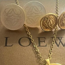 Loewe Women Accessory Anagram Earrings Necklace Hair Tie Limited Edition VHTF El