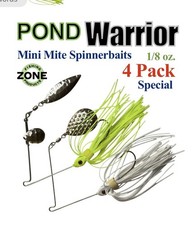1/8 OZ. POND WARRIOR Spin Baits!  4 PACK SPECIAL!