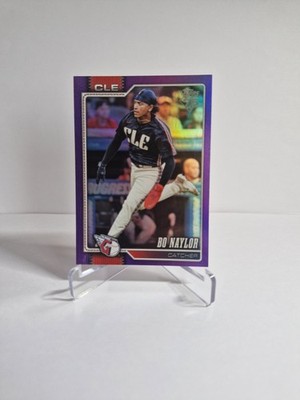 2022 TOPPS SERIES 1 - BO NAYLOR CLEVELAND GUARDIANS PURPLE RAINBOW FOIL /250