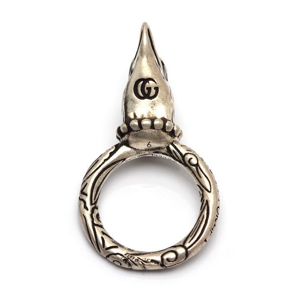 GUCCI Eagle Head Ring ANGER FOREST #5US Italy SV9… - image 6