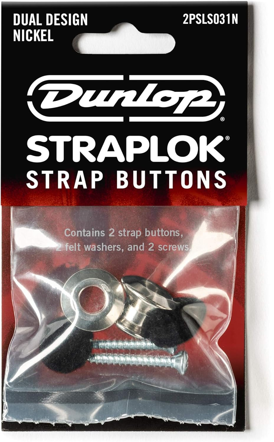 Straplok Dual Design Strap Button Set-Nickel-2/Set (2PSLS031N)