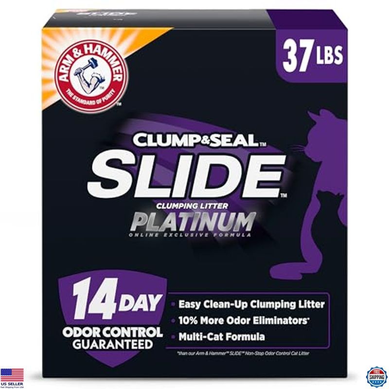 Multi-Cat Clumping Cat Litter, Easy Clean, Odor Control, 37 lbs