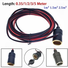 12-24V Power Plug Car Cigarette Female Socket Connector Lighter DC Adapter Cable