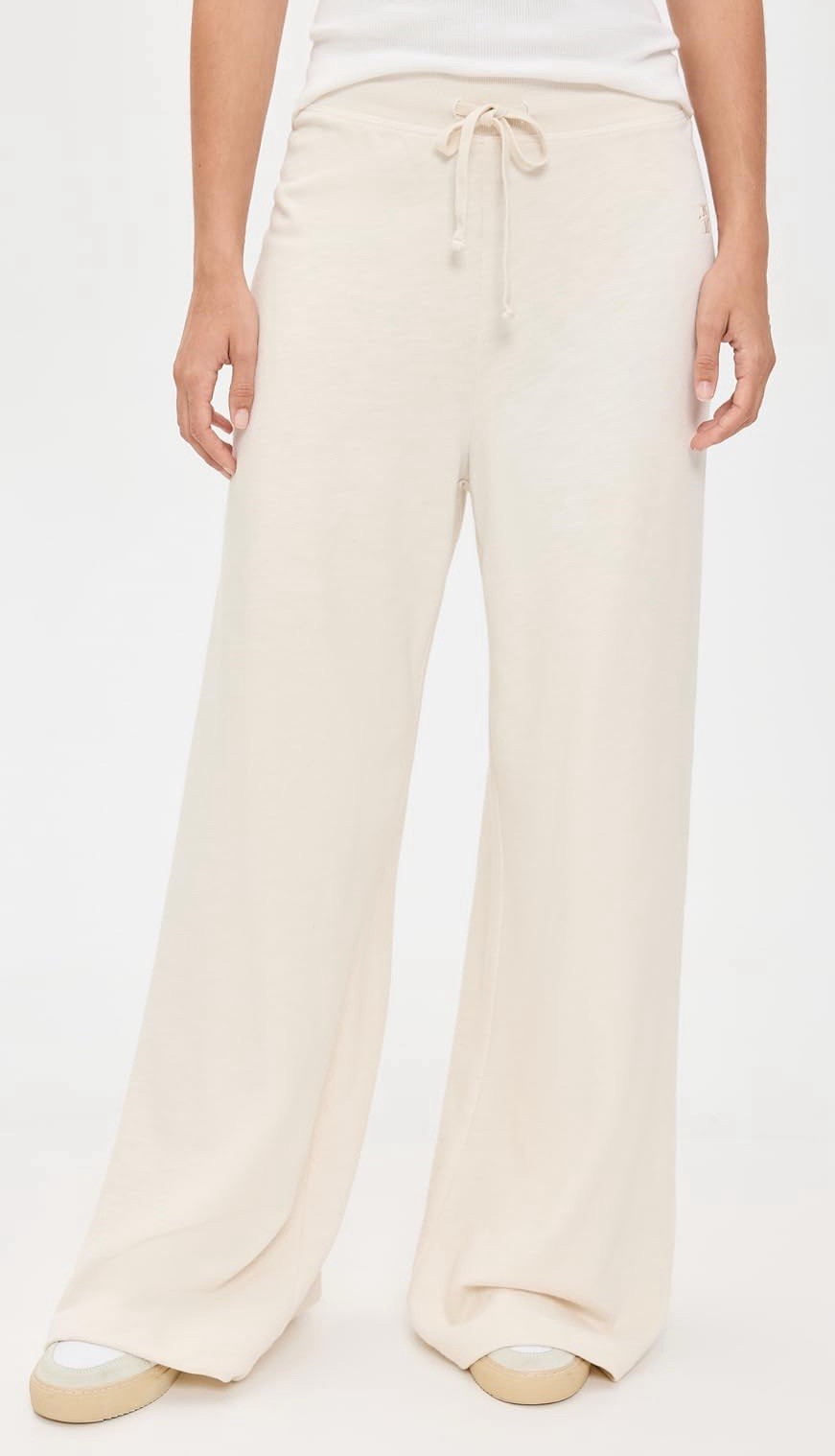 Eterne NWT Drawstring Waist Wide Leg Sweatpants. Bone Size Large