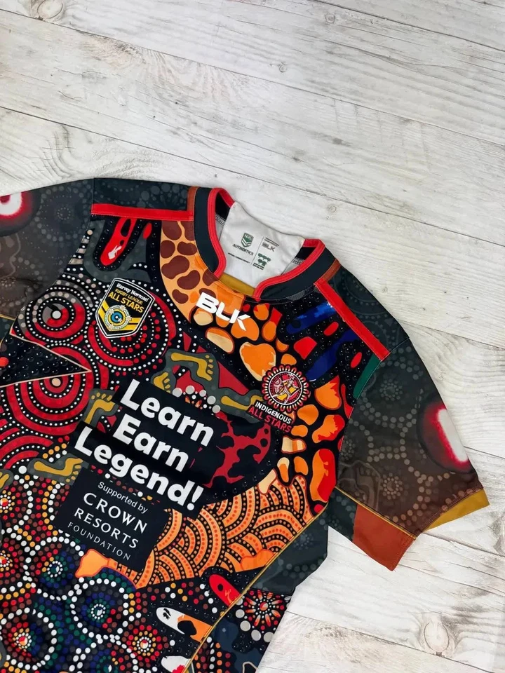 Camiseta deportiva de rugby BLK NRL HARVEY NORMAN All Stars para hombre talla L Foto 2 de 4