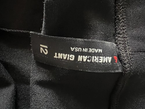 American Giant Ponte schmale schwarze Stretchhose hoher Bund Größe 12 - Bild 2 von 5