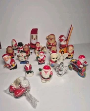 Vintage Lot of Santa Christmas Holiday Wind Up Toys Japan Hong Kong