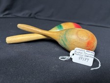 Wooden Maraca Percussion Shaker Rattle Instruments- Juarez Mexico S2B7-189