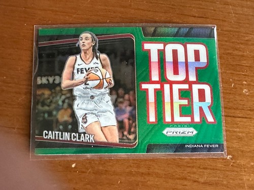 2025 Panini Prizm WNBA Caitlin Clark Top Tier Green Prizm Insert #8 Fever