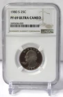1980-S Silver Washington Quarter 25c NGC PF 69 Ultra Cameo