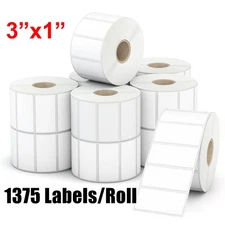 3"x1" Direct Thermal Labels UPC Barcode FBA Sticker 1375/Roll for Rollo & Zebra