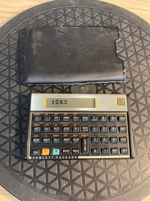 Vintage Hewlett Packard HP 12C Financial Calculator Gold w/Case WORKING