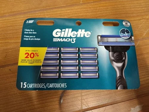 Mach3 Mens Razor Blades Refill 15 Cartridges - Brand New SEALED
