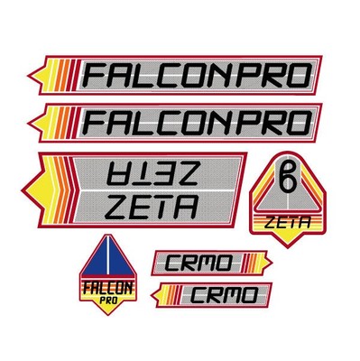 Falcon Pro - Zeta decal set - Old School BMX