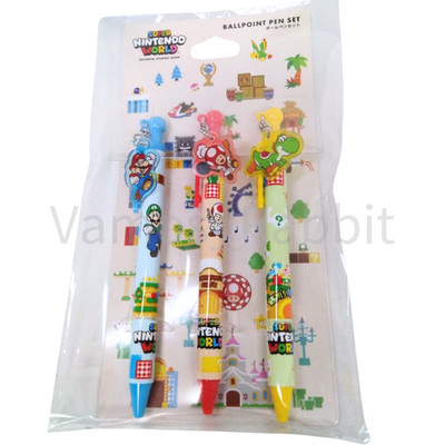 Super Nintendo World Ballpoint Pen Mario Yoshi Toad Universal Studios Japan NEW
