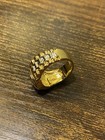 Men’s 14K Gold and Silver PLATED Ring! Size 7 Big Clear Crystal! Made In USA! — photo 3