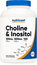 Nutricost Choline & Inositol Supplement (1,000mg) 240 Capsules - 120 Servings