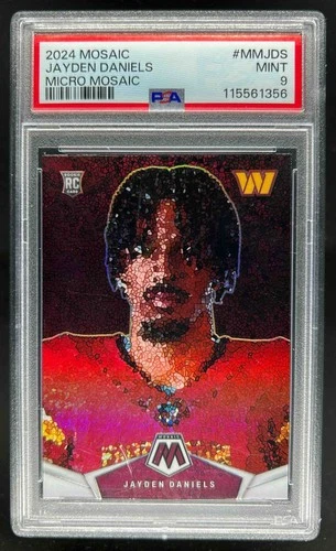 2024 Mosaic Jayden Daniels Micro SP RC #MM-JDS Commanders PSA 9
