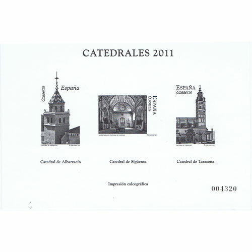 PRUEBA DE LUJO SIN DENTAR CALCOGRAFICA CATEDRALES 2011 ALBARRACIN SIGÜENZA ... - Picture 1 of 1