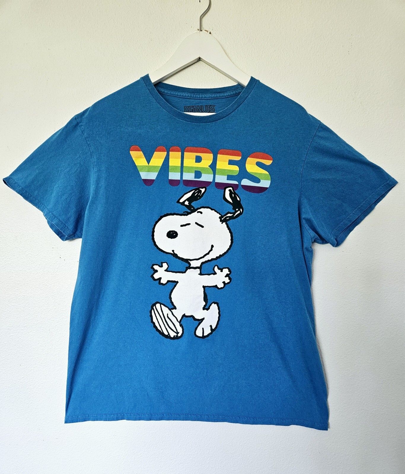 Snoopy T-Shirt Blue Size Large