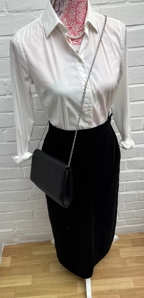 Black velvet clearance pencil skirt uk