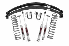 Rough Country 3 Lift Kit Wfull Leaf Packs Shocks For Cherokee Xj 84-01