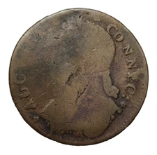 1787 Connecticut Copper Auctori Colonial Coin Die Breaks R5 Miller 33.12-Z.16