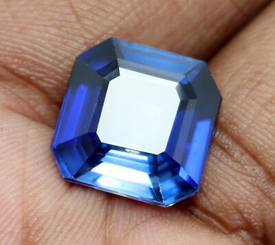 Natürlich 5.95 Karat Ceylon Blau Saphir Asscher Schnitt Zertifiziert Selten Lose