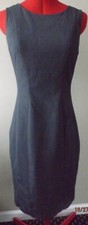 Ladies H&M Sz 6 Sleeveless Knee Length Lined Gray Dress Rear Zipper Fully Lined